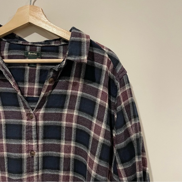Roots Button Front Plaid Shirt - Picture 2 of 3